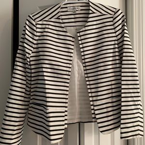 Calvin Klein black and white striped blazer size M
